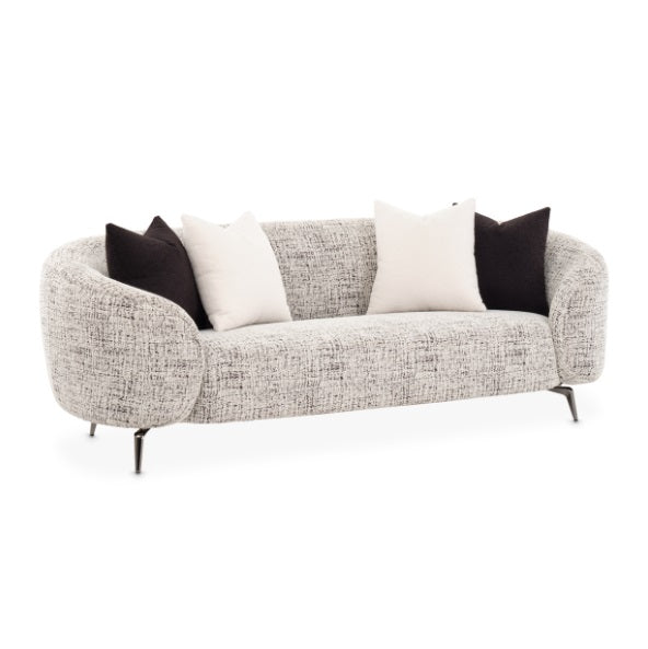 AICO Furniture Noir Sofa Cookie in Black Nickel - Visions in Furniture (La Mirada, CA)
