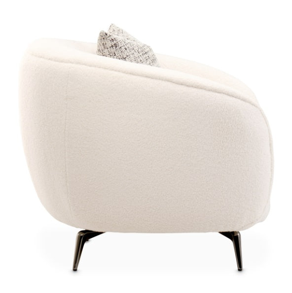 AICO Furniture Noir Chair Marshmallow in Black Nickel - Visions in Furniture (La Mirada, CA)
