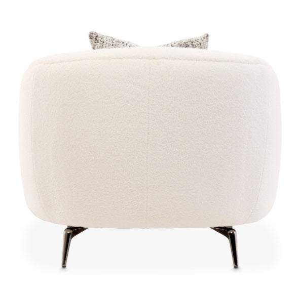 AICO Furniture Noir Chair Marshmallow in Black Nickel - Visions in Furniture (La Mirada, CA)
