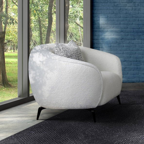 AICO Furniture Noir Chair Marshmallow in Black Nickel - Visions in Furniture (La Mirada, CA)