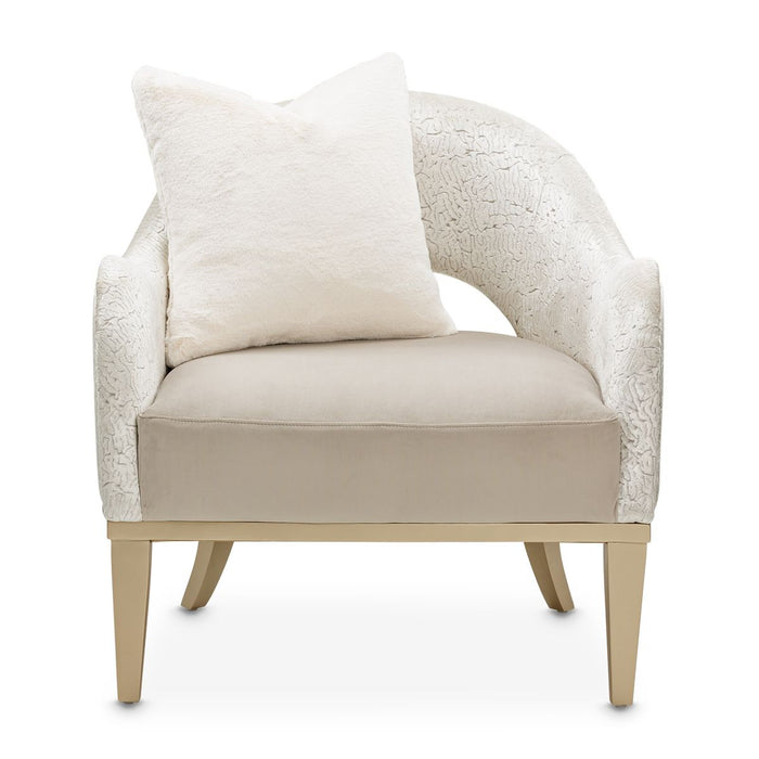 AICO Yvette Accent Chair in Porcini Medium Champagne - Visions in Furniture (La Mirada, CA)