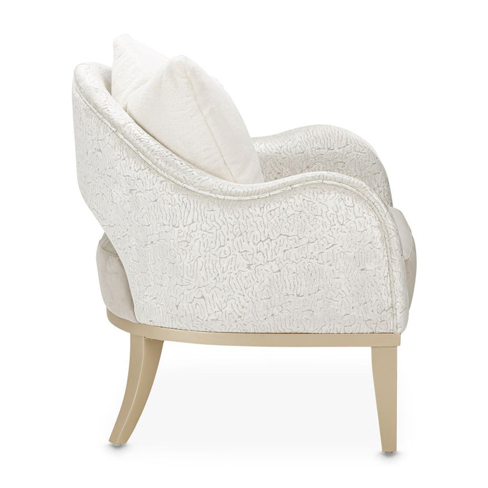 AICO Yvette Accent Chair in Porcini Medium Champagne - Visions in Furniture (La Mirada, CA)