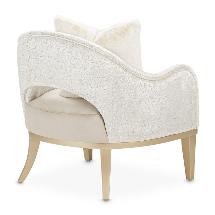 AICO Yvette Accent Chair in Porcini Medium Champagne - Visions in Furniture (La Mirada, CA)