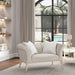 AICO Yvette Chair and A Half in Porcini Medium Champagne - Visions in Furniture (La Mirada, CA)
