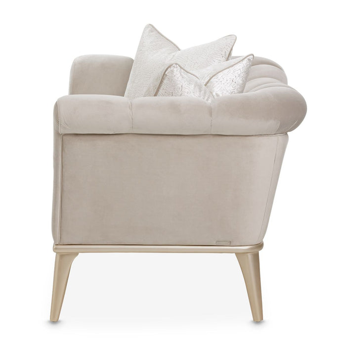 AICO Yvette Chair and A Half in Porcini Medium Champagne - Visions in Furniture (La Mirada, CA)