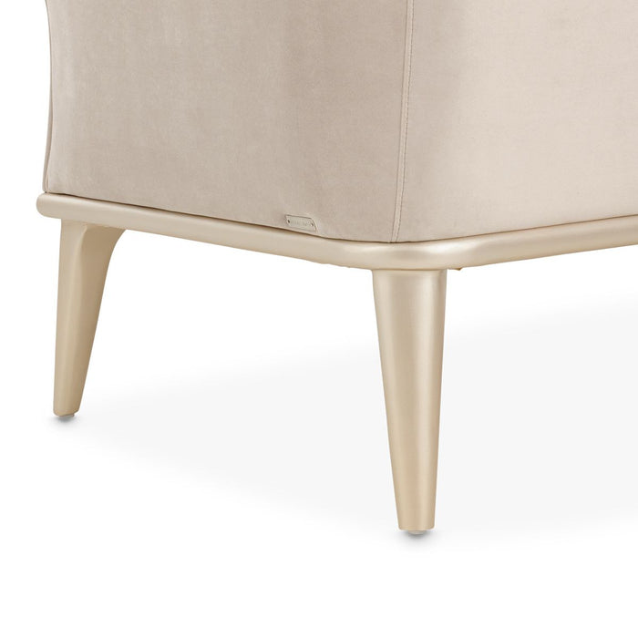 AICO Yvette Chair and A Half in Porcini Medium Champagne - Visions in Furniture (La Mirada, CA)