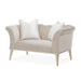 AICO Yvette Chair and A Half in Porcini Medium Champagne - Visions in Furniture (La Mirada, CA)