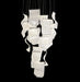 AICO Furniture Lighting Sheer Waves 18 Light Round LED Chandelier with Gold Accent/Chrome - Visions in Furniture (La Mirada, CA)