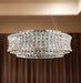 AICO Furniture Lighting Galaxy Medium Round LED Chandelier in Chrome - Visions in Furniture (La Mirada, CA)