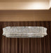 AICO Furniture Lighting Galaxy Oval LED Chandelier in Chrome - Visions in Furniture (La Mirada, CA)