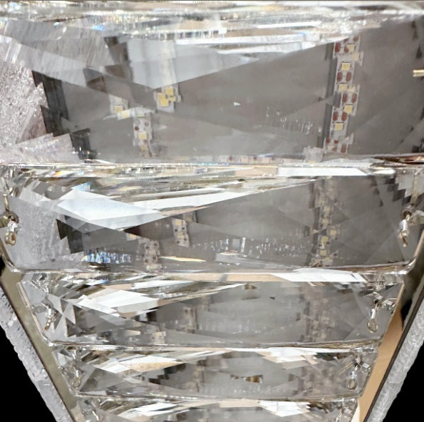 AICO Furniture Lighting Mina Rectangular LED Chandelier - Visions in Furniture (La Mirada, CA)