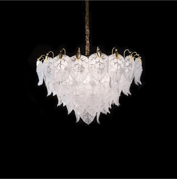 AICO Furniture Lighting Autumn 21 Light Chandelier in Clear - Visions in Furniture (La Mirada, CA)