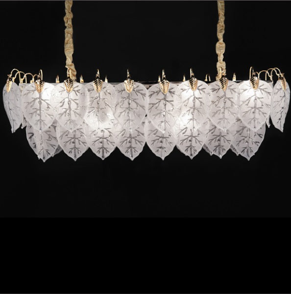AICO Furniture Lighting Autumn Rectangular Light Chandelier in Clear - Visions in Furniture (La Mirada, CA)