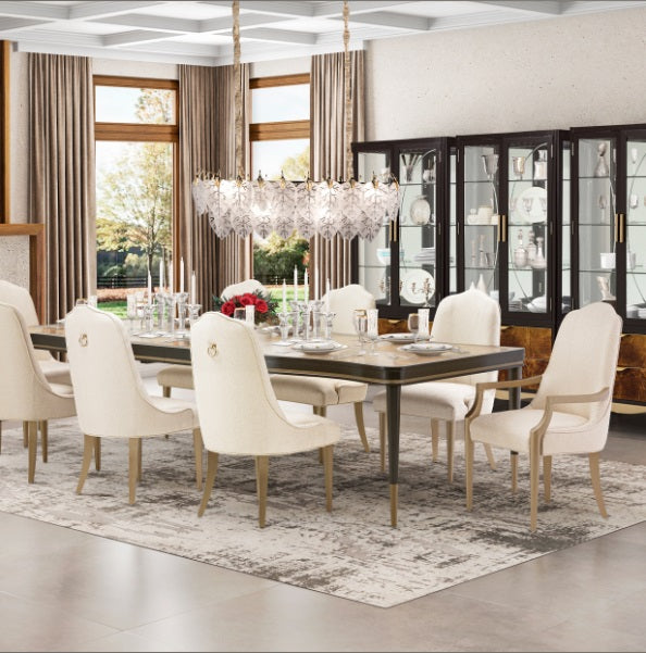AICO Furniture Lighting Autumn Rectangular Light Chandelier in Clear - Visions in Furniture (La Mirada, CA)