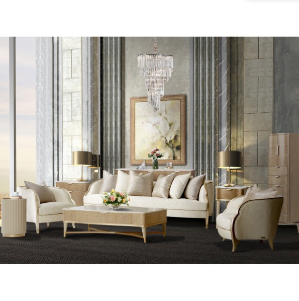 AICO Furniture Lighting Spiral 12 Light Chandelier in Clear - Visions in Furniture (La Mirada, CA)