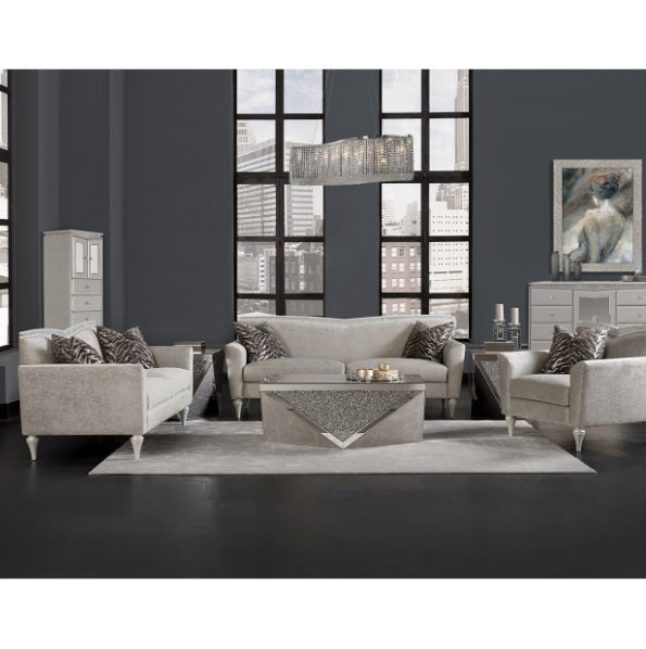 AICO Furniture Lighting Cool Breeze 14 Light Chandelier in Clear - Visions in Furniture (La Mirada, CA)