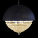 AICO Furniture Lighting Eclipse LED Light Chandelier with Black Dome in Clear - Visions in Furniture (La Mirada, CA)