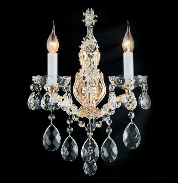 AICO Furniture Lighting La Scala 2 Light Wall Sconce in Clear - Visions in Furniture (La Mirada, CA)