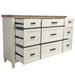 Parker House Americana Modern Bedroom King Platform Bed 2 Nightstands and Dresser with Mirror
