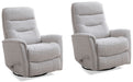 Parker Living Gemini - Bloke Cotton Swivel Glider Recliner Two Pack