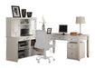 Parker House Boca L Shape Desk with File Credenza and Hutch