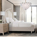 AICO Malibu Crest Queen Curved Panel Bed in Chardonnay - Visions in Furniture (La Mirada, CA)