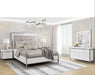 AICO Marquee Queen Panel Bed in Cloud White KI-MRQEQN-108 - Visions in Furniture (La Mirada, CA)