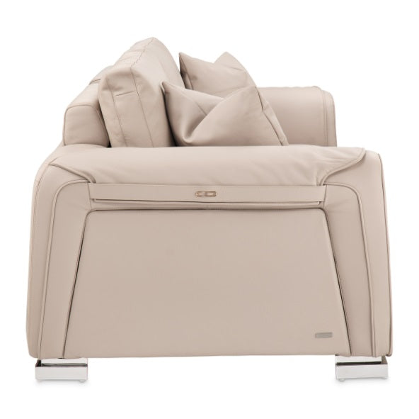 AICO Furniture Mia Bella Bergamo Sofa in Stainless Steel - Visions in Furniture (La Mirada, CA)