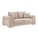 AICO Furniture Mia Bella Bergamo Loveseat in Stainless Steel - Visions in Furniture (La Mirada, CA)