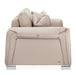 AICO Furniture Mia Bella Bergamo Loveseat in Stainless Steel - Visions in Furniture (La Mirada, CA)