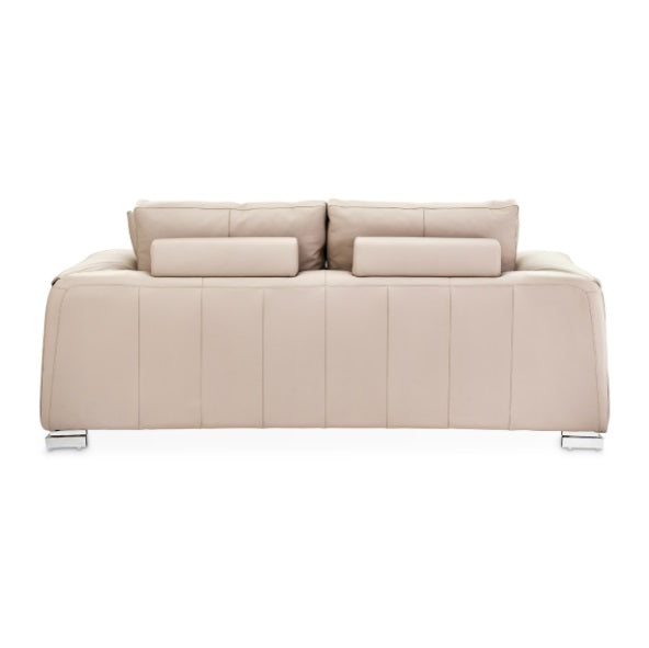 AICO Furniture Mia Bella Bergamo Loveseat in Stainless Steel - Visions in Furniture (La Mirada, CA)