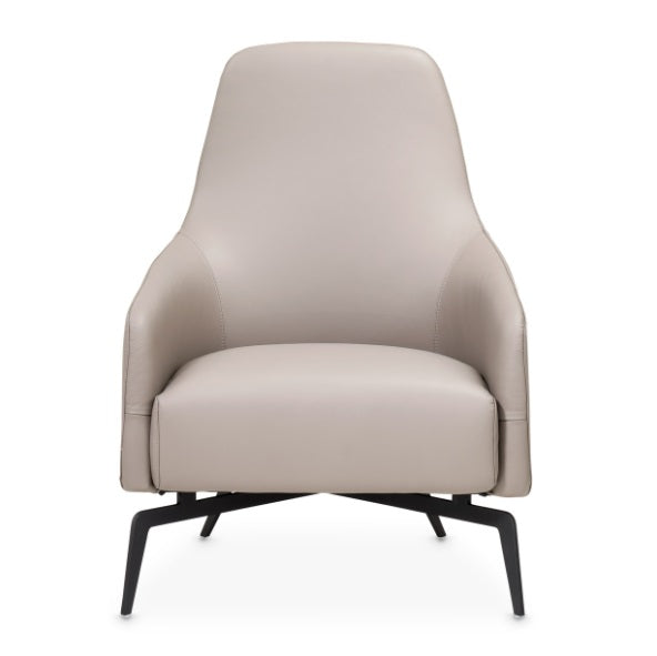 AICO Furniture Mia Bella Bergamo Accent Chair in Stainless Steel - Visions in Furniture (La Mirada, CA)