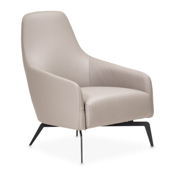 AICO Furniture Mia Bella Bergamo Accent Chair in Stainless Steel - Visions in Furniture (La Mirada, CA)