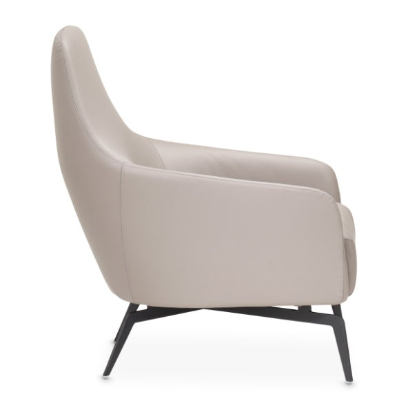 AICO Furniture Mia Bella Bergamo Accent Chair in Stainless Steel - Visions in Furniture (La Mirada, CA)