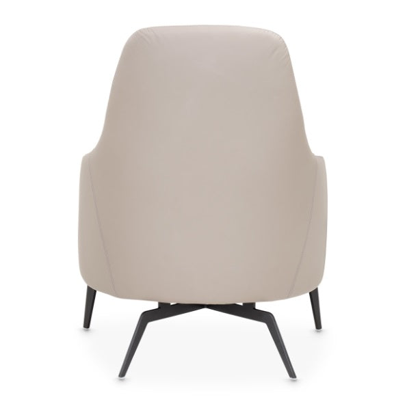 AICO Furniture Mia Bella Bergamo Accent Chair in Stainless Steel - Visions in Furniture (La Mirada, CA)