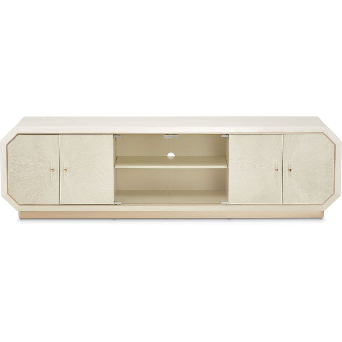 AICO La Rachelle Media Cabinet in Medium Champagne - Visions in Furniture (La Mirada, CA)