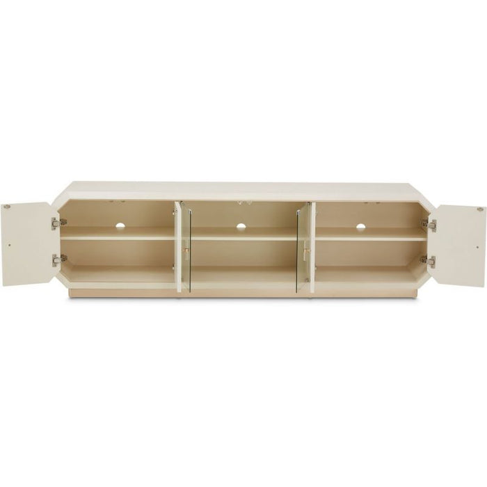 AICO La Rachelle Media Cabinet in Medium Champagne - Visions in Furniture (La Mirada, CA)
