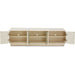 AICO La Rachelle Media Cabinet in Medium Champagne - Visions in Furniture (La Mirada, CA)