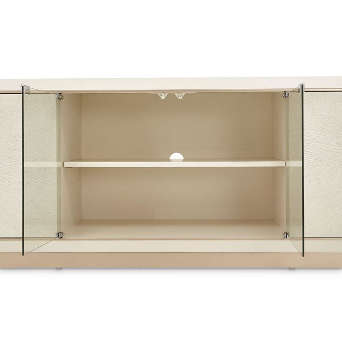 AICO La Rachelle Media Cabinet in Medium Champagne - Visions in Furniture (La Mirada, CA)