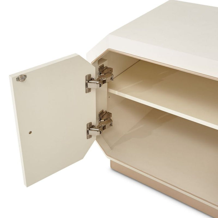 AICO La Rachelle Media Cabinet in Medium Champagne - Visions in Furniture (La Mirada, CA)