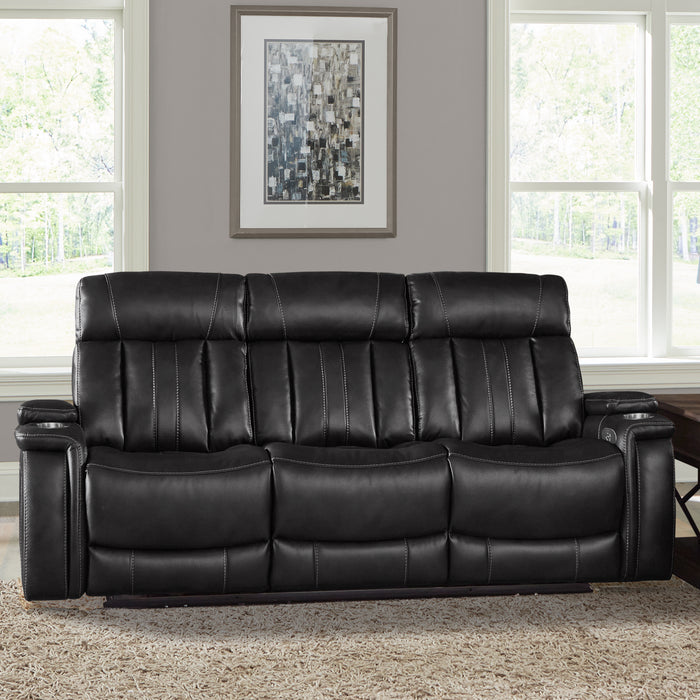 Parker Living Royce - Midnight Power Reclining Sofa with Drop Down Console