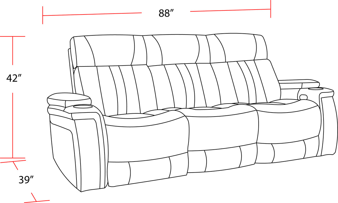 Parker Living Royce - Fantom Ivory Power Reclining Sofa Loveseat and Recliner
