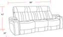 Parker Living Royce - Fantom Brown Power Reclining Sofa Loveseat and Recliner