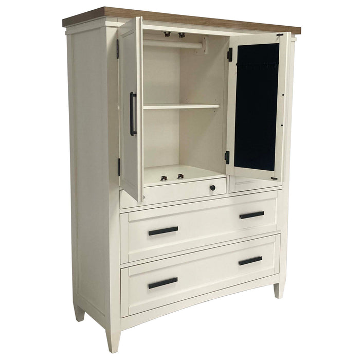 Parker House Americana Modern Bedroom 7 Drawer Door Chest with Workstation