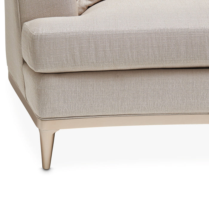 AICO Malibu Crest 3-Piece Sofa Sectional in Pearl Chardonnay - Visions in Furniture (La Mirada, CA)