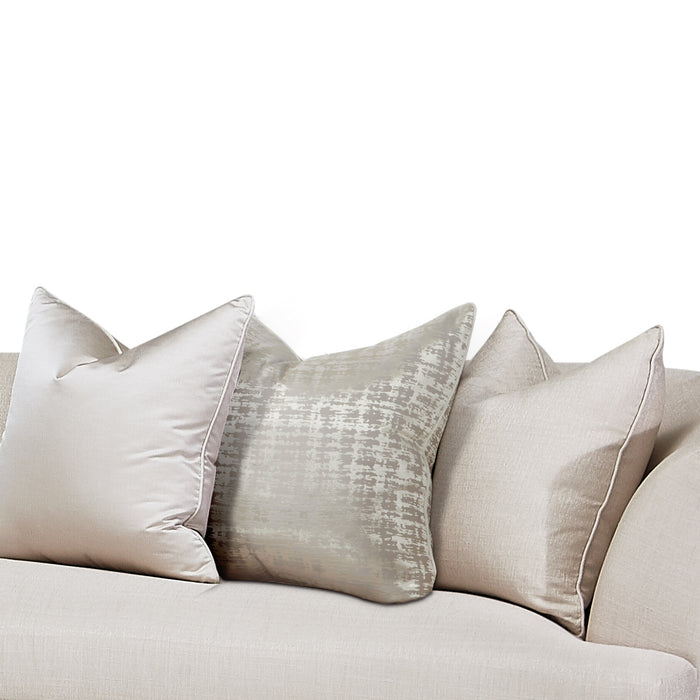 AICO Malibu Crest 3-Piece Sofa Sectional in Pearl Chardonnay - Visions in Furniture (La Mirada, CA)