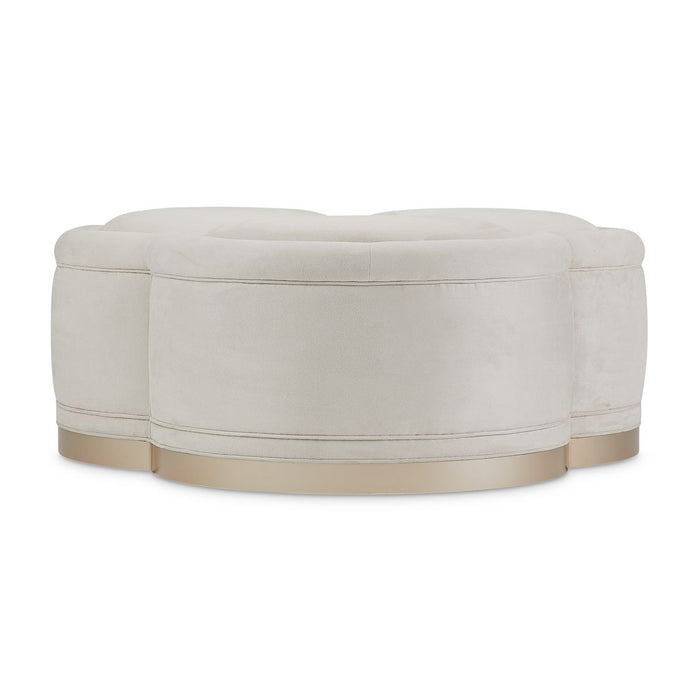 AICO Malibu Crest Cocktail Ottoman in Chardonnay - Visions in Furniture (La Mirada, CA)