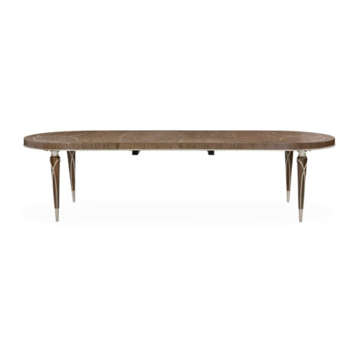 AICO Villa Cherie 4 Leg Oval Dining Table in Hazelnut - Visions in Furniture (La Mirada, CA)