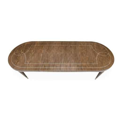 AICO Villa Cherie 4 Leg Oval Dining Table in Hazelnut - Visions in Furniture (La Mirada, CA)