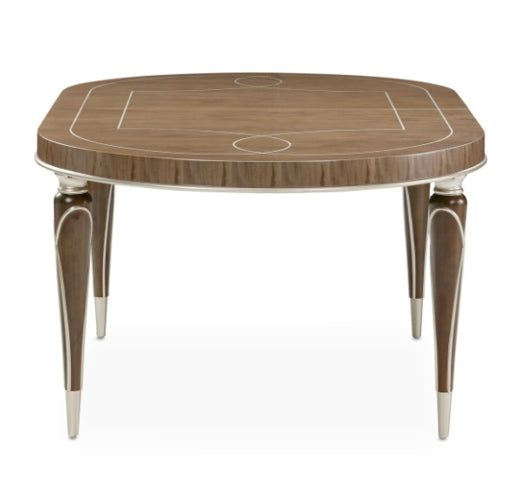 AICO Villa Cherie 4 Leg Oval Dining Table in Hazelnut - Visions in Furniture (La Mirada, CA)